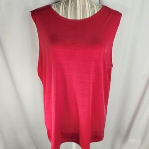Suzie Couture Woman Pink Sleeveless Tank Top Plus Size 1X